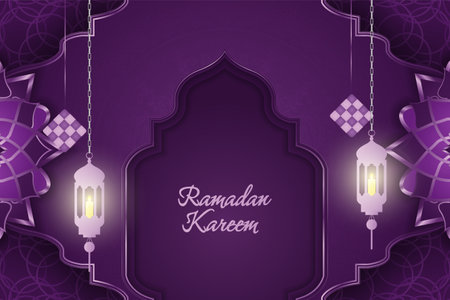 Ramadan Kareem Islamic backgroundのイラスト素材