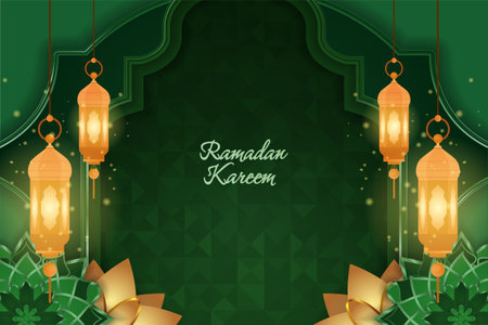 Ramadan Kareem Islamic backgroundのイラスト素材