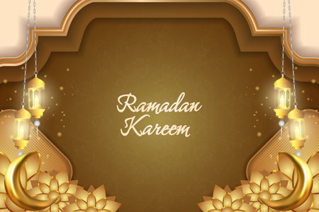 Ramadan Kareem Islamic backgroundのイラスト素材