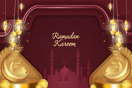 Ramadan Kareem Islamic backgroundのイラスト素材