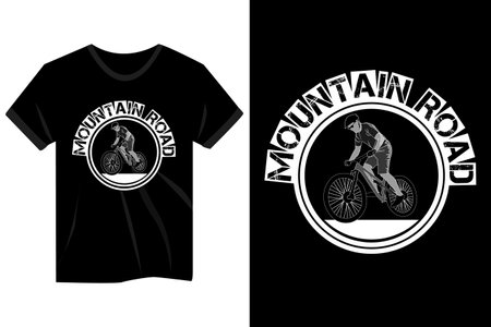 Mountain road gray scale vintage designのイラスト素材