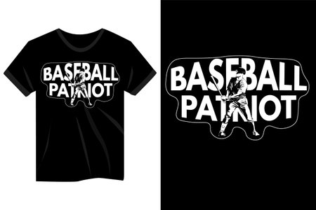 Baseball patriot vintage t shirt designのイラスト素材