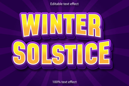 Winter solstice editable text effect cartoon styleのイラスト素材