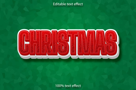 Christmas editable text effect cartoon styleのイラスト素材
