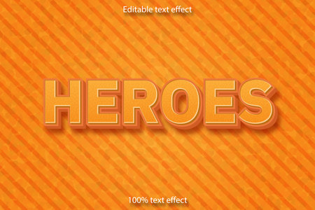 Heroes editable text effect cartoon styleのイラスト素材
