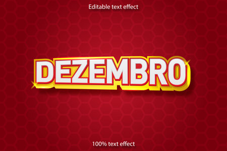 Dezembro editable text effect luxury styleのイラスト素材