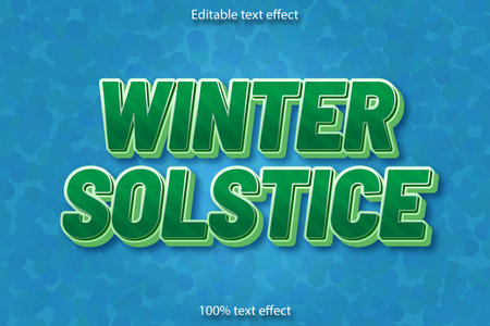 Winter solstice editable text effect cartoon styleのイラスト素材