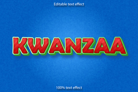 Kwanzaa editable text effect cartoon styleのイラスト素材