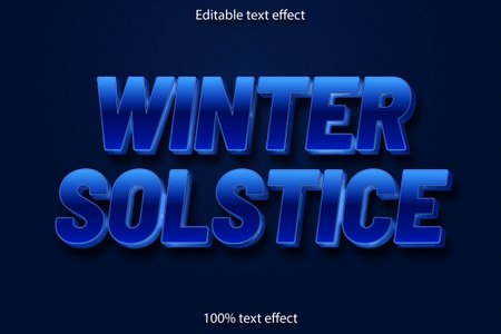 Winter solstice editable text effect retro styleのイラスト素材