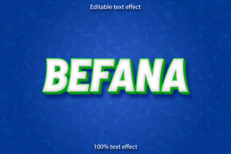 Befana editable text effect cartoon styleのイラスト素材