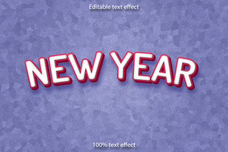 New year editable text effect cartoon styleのイラスト素材