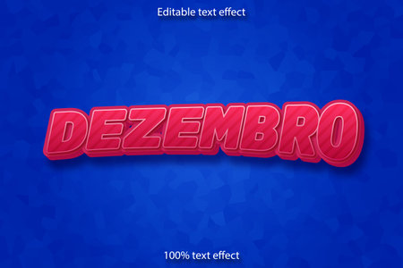 Dezembro editable text effect cartoon styleのイラスト素材