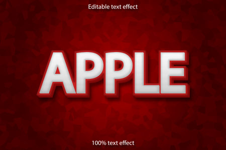 Apple editable text effect cartoon styleのイラスト素材
