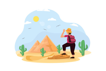 Travel Flat Design Illustrationのイラスト素材