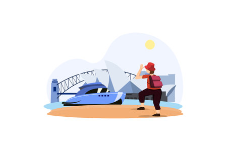 Travel Flat Design Illustrationのイラスト素材