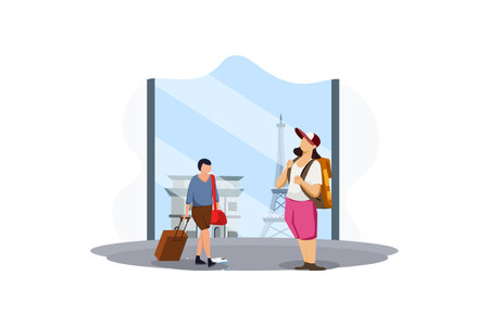 Travel Flat Design Illustrationのイラスト素材