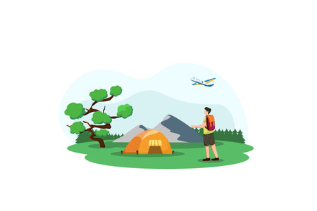 Travel Flat Design Illustrationのイラスト素材