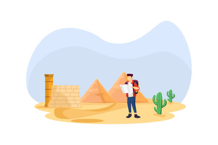 Travel Flat Design Illustrationのイラスト素材
