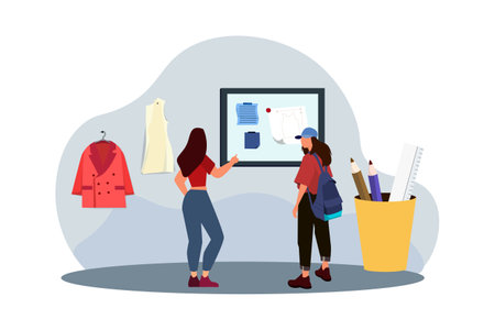 Fashion Designer Flat Designのイラスト素材