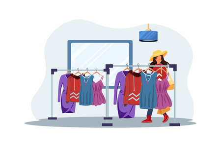 Fashion Designer Flat Designのイラスト素材