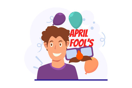 April Fools Flat Designのイラスト素材