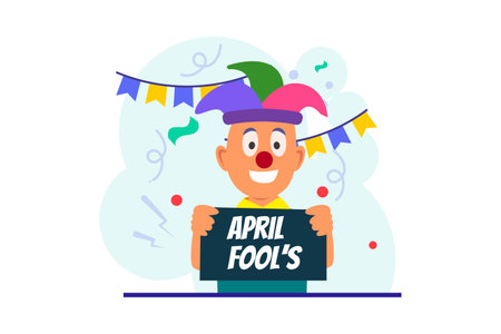 April Fools Flat Designのイラスト素材