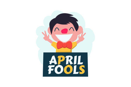 April Fools Flat Illustrationのイラスト素材