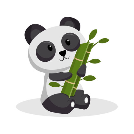 Panda Character Design Illustrationのイラスト素材