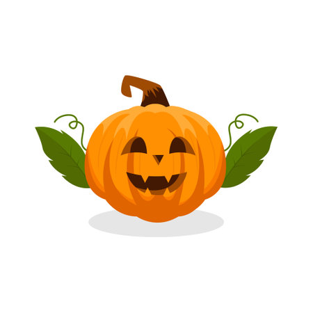Pumpkin Leaves Character Design Illustrationのイラスト素材