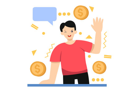 Digital Marketing With Characterのイラスト素材