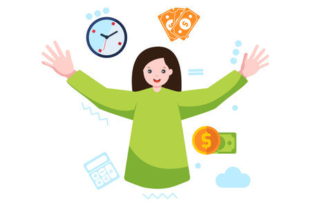 Digital Marketing With Characterのイラスト素材