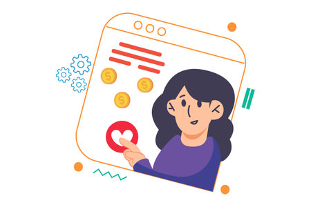 Digital Marketing With Characterのイラスト素材