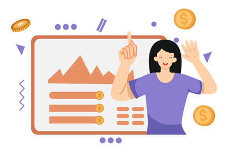 Digital Marketing With Characterのイラスト素材