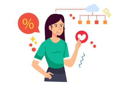Digital Marketing With Characterのイラスト素材