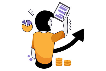 Digital Marketing With Characterのイラスト素材