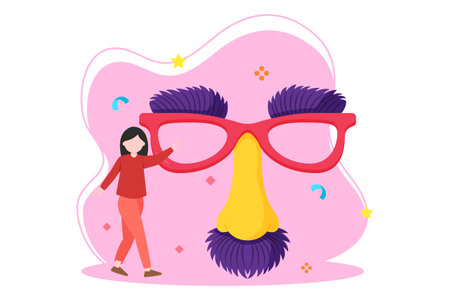 April Fools Flat Illustrationのイラスト素材