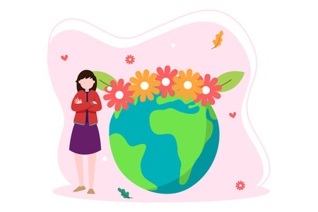 Earth Day Flat Designのイラスト素材