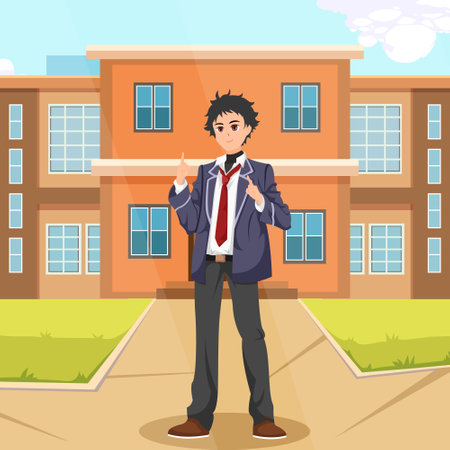 Back to School Flat Illustration Designのイラスト素材