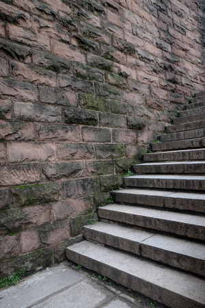 Oct 06, 2017: The Old Fortress at Moshan Park  Wuhan, China. Made from red stone and its old. This park is for relax and travel in the center of Wuhan. And its specific name.のeditorial素材
