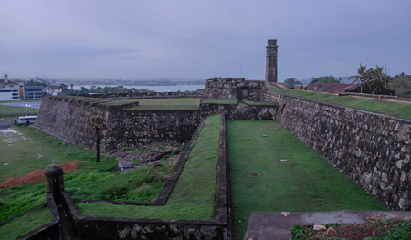 Galle, SRI LANKA- AUG 11, 2019: The city of the vacation for the relaxing time. Galle city is the largest city and port in the south of Sri Lanka, the capital of the southern province and a popular tourist destination.のeditorial素材