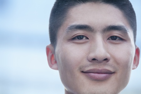 Close up on young businessmen, portraitの写真素材