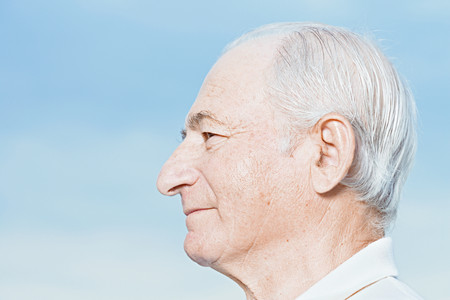 Profile of a senior manの写真素材