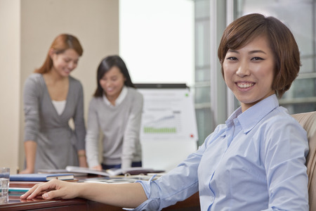 Portrait of Smiling Businesswomanの写真素材