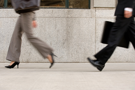 Businesspeople in hurryの写真素材