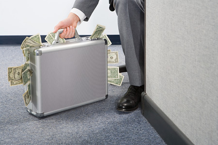Businessman holding briefcaseの写真素材