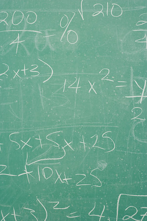 Formula written on a blackboardの写真素材