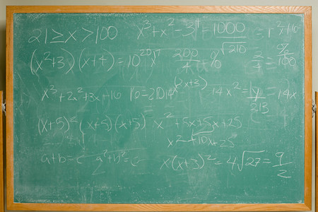 Formula written on a blackboard