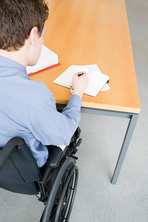 Disabled male office workerの写真素材