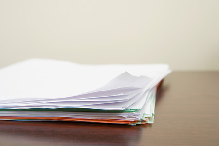 Paperwork on desk