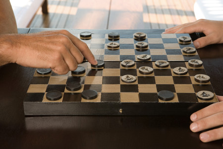 People playing checkers